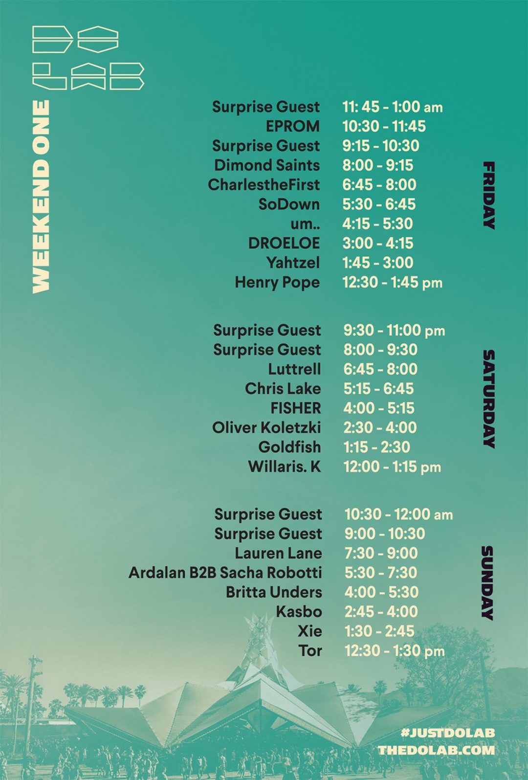 Coachella 2018 Set Time DOLAB RuidoMag