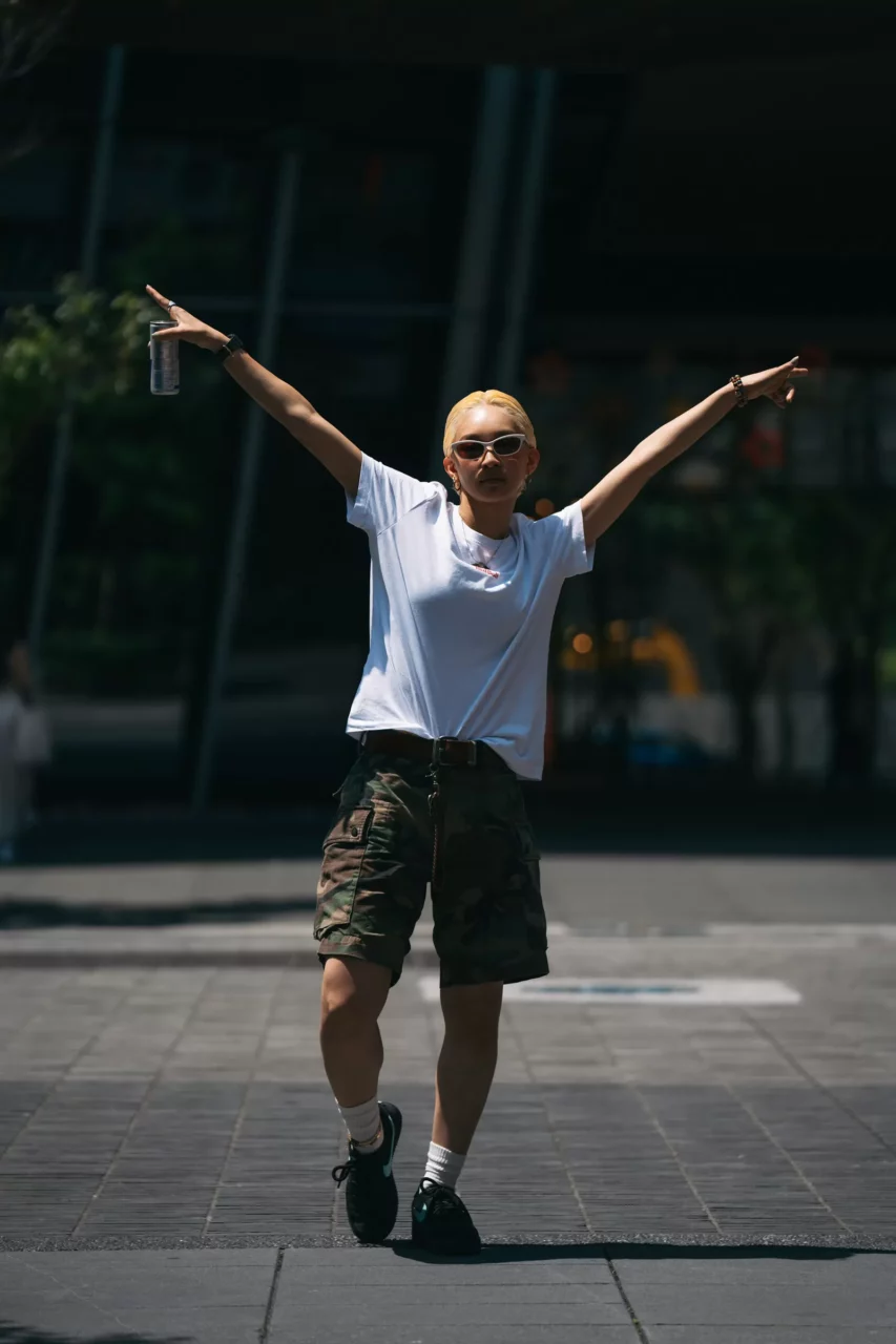 圖說6：Red Bull Dancer Kyoka日前在疫情後首度訪台，並現身信義區街頭獨舞拍攝，展現她獨有的日式潮流風格。
