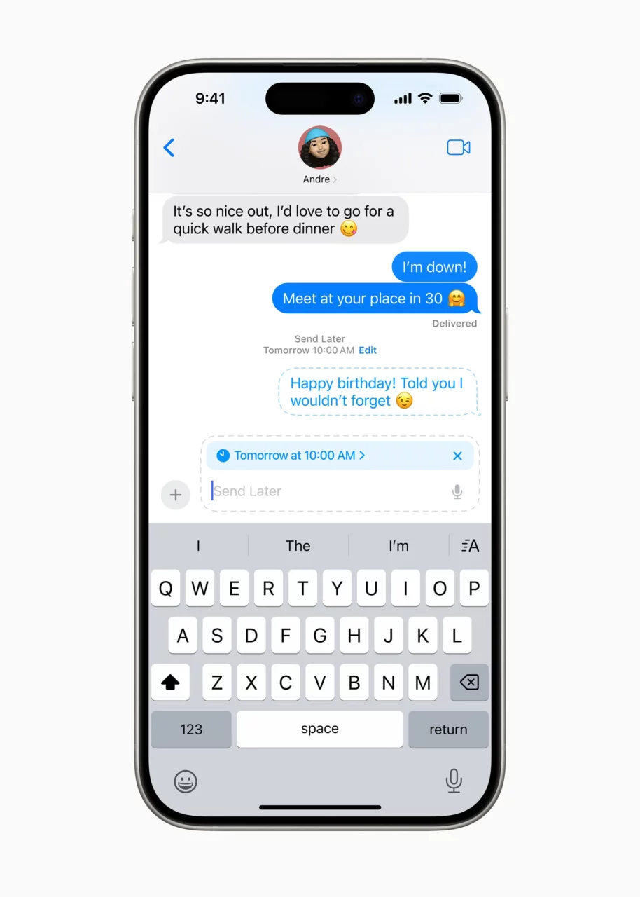Apple WWDC24 iOS 18 Messages schedule 240610